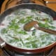 Cooking the dish over medium high heat.