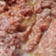 Mix eggs with ground beef