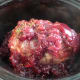 Pour cranberry mixture over the turkey roast.