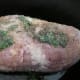 Pour butter and herb mixture over turkey sprinkle with salt mixture.