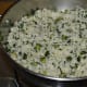 Step seven: Finally, add lemon juice. Stir the mix once. Turn off the stove. Your favorite fenugreek leaf rice with fresh peas is ready!