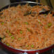 Step seven: Add cooked sevai. Mix them with tomato masala paste. Let the sevai become a bit hot. Turn off the heat.