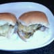 Chicken and ready salted crisps bread rolls
