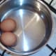 Eggs are put on to boil