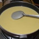 Step four: Pour the batter into a non-stick deep-bottomed pan. Stir-cook over low heat.
