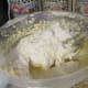 Adding the dry ingredients.