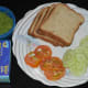 Step two: Keep all the ingredients ready to make chutney bread sandwich.