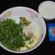 Step one: Put all the ingredients except the frying oil in a mixing bowl.