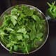 Step one: Wash the spinach. Finely chop 8 leaves.