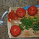 Fresh herbs and tomatoes.