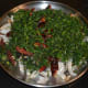 The plate containing all of the dry ingredients