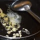 Step one: Heat butter. Saute chopped ginger and garlic until golden.