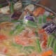 Turn off the heat. Open the cooker once the pressure lowers. Now, veggies and lentil are perfectly cooked.