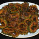 Bitter gourd stir-fry, ready to eat.