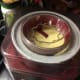 Pour mixture into ice-cream maker.