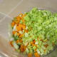 Chopped vegetables.