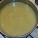 Blended soup is returned to pot