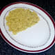 Turmeric rice is plated