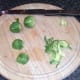 Brussels sprouts are trimmed and shredded