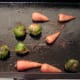 Roasted sprouts and carrots