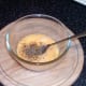 Beaten egg is seasoned