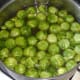 Brussels sprouts are simmered in ham stock