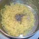 Black pepper is added to turmeric rice