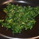 The leaves will wilt as you cook them.