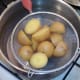 Drained potatoes