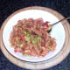 Enjoying chicken and celtuce fusilli pasta