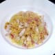 Celtuce, chicken and ham fried rice isplated