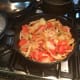 Onions combined with tomatoes.