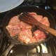 Frying it.