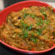 Punjabi baingan bharta or a spicy eggplant curry