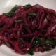 Red wine pho with sauteed kale