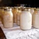 Compare the “good” jars at right. You can see that even vigorous shaking will not bring back the smooth texture of the “bad”...but they can still be used for most baking needs.