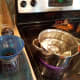 Now fill each jar with boiling water up to the neck.