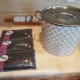 Start with dry black beans and a very large stock pot. I get my beans in bulk from Walmart.
