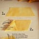 The way of making samosa pockets. Use flour mixture to hold the sides together.