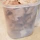 We stored our completed crackers in a reusable plastic cereal container.