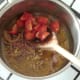 Tomatoes are added to softened onion