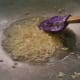 Add oil to a pot over medium heat. Add garlic and fry until it releases its scent.