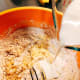 Combine the milk into the mixture. Stir until well-combined.