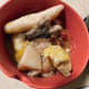 Some people like to serve fish tea over a bowl of rice. It is not very visible here, but there is rice at the bottom of the bowl. This is just another option. It is a personal choice.