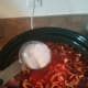 Stir in 1/4 cup sugar. Allow the goulash to simmer on high for 45 minutes to an hour.