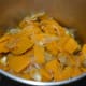 Step four: When the mixture is still warm, put it in a mixer or blender. Grind to obtain a smooth puree.