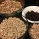Ingredients- dried pinto beans, dried cherries, pork loin cubes, ground pork
