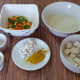 ingredients for spaghetti with curried tofu and mixed vegetables