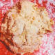 Combine the flour to the mashed potatoes and mix them until well combined.