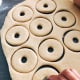Use a nozzle tip to make a circle in the middle.